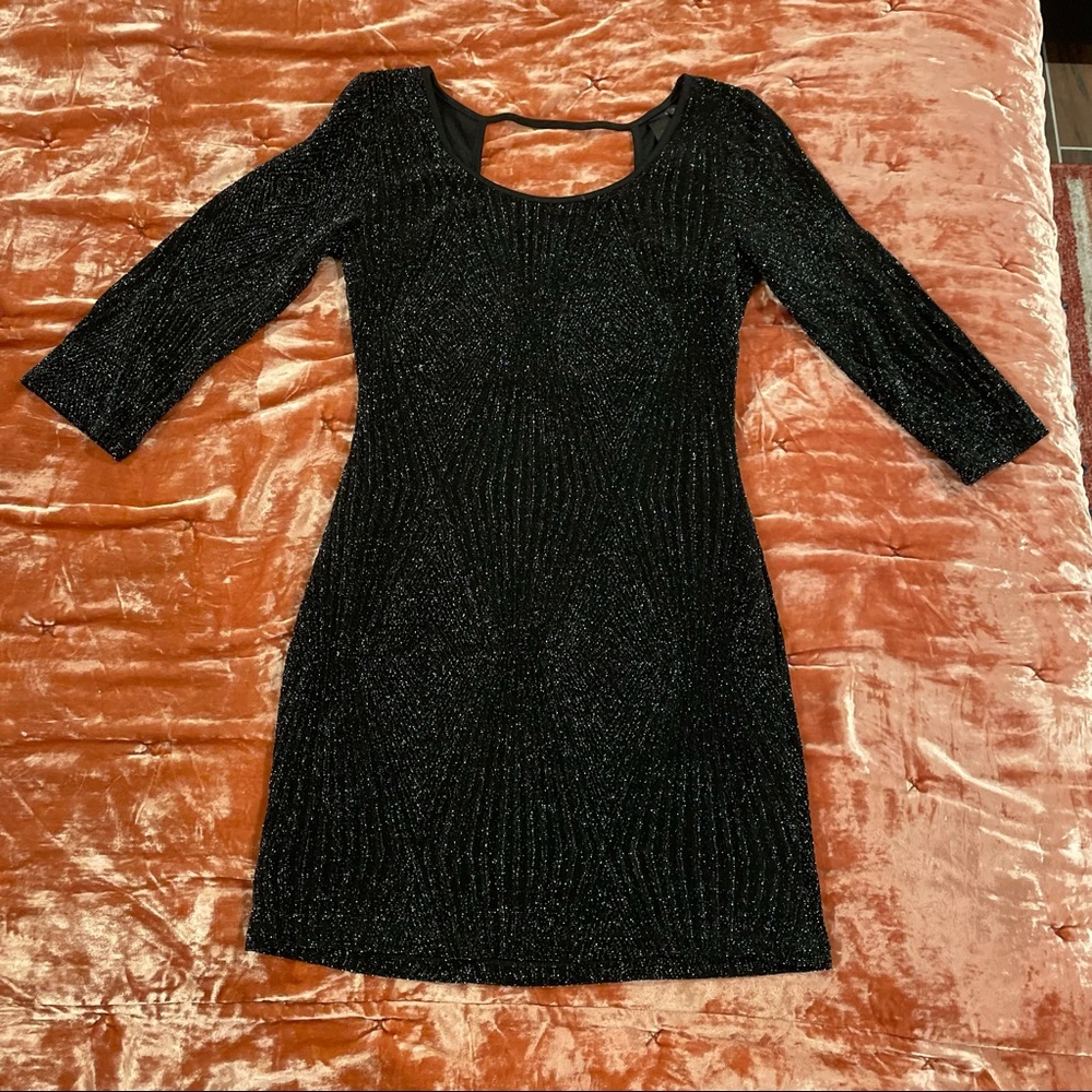 Sparkly black bodycon dress